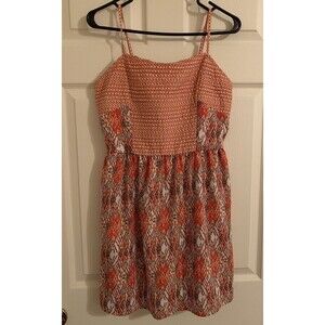Inluv Womens Dress Size Large L Smocked Back Spaghetti Straps
